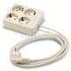 BASE 4 TOMAS TT CABLE 1.5MTS.CUADRADA