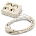 BASE 4 TOMAS TT CABLE 1.5MTS.CUADRADA