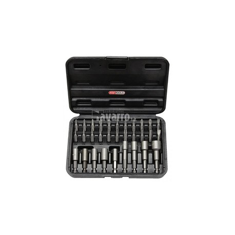 JUEGO DE ATORNILLADORES DE PUNTAS DE 1/4" DE 31 PIEZAS