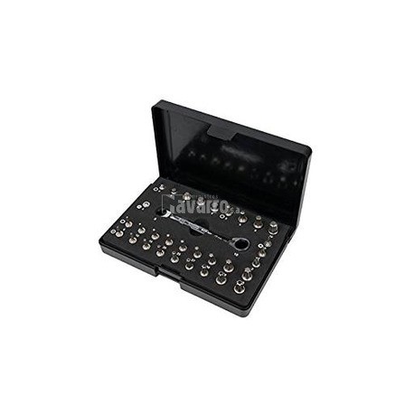 JUEGO DE PUNTAS EXTRACORTAS CON UNA LLAVE DOBLE, 32 PIEZAS