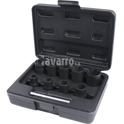 JUEGO LLAVES VASO EXTRACTORAS TORNILLOS 3/8", 10 PIEZAS