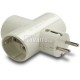 CLAVIJA TRIPLE T/TL BAQUELITA 16A-250V