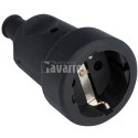 BASE BIPOLAR TT 16A-250V GOMA NEGRO