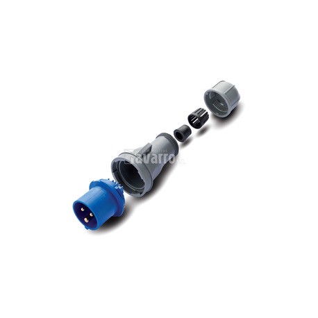 CLAVIJA CETAC 2P+T AZUL 16A