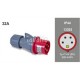 CLAVIJA CETAC 3P+N+T 32A 400V. IP44